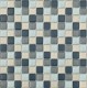 BARWOLF Mozaika szklana 2,3x2,3cm silver grey mix